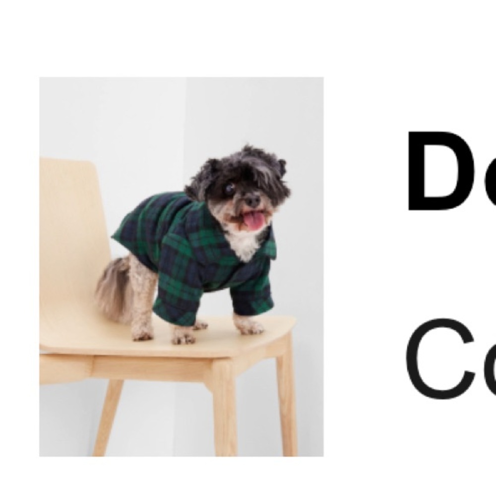 Gap dog PJ tops. 2 available. Green and navy blue plaid